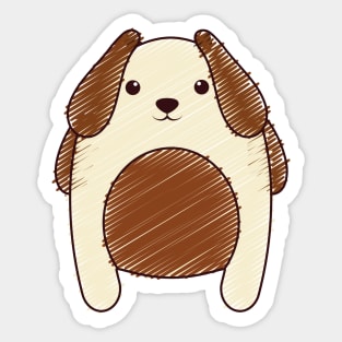 Kawaii Dog Doodle Sticker